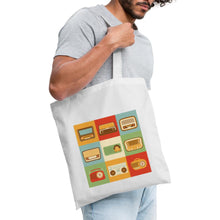 Lade das Bild in den Galerie-Viewer, Jutebeutel Vintage mit Radios - Weiß