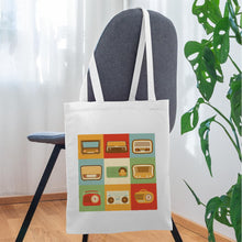 Lade das Bild in den Galerie-Viewer, Jutebeutel Vintage mit Radios - Weiß