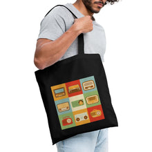 Lade das Bild in den Galerie-Viewer, Jutebeutel Vintage mit Radios - Schwarz