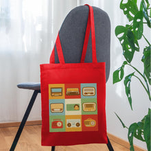 Lade das Bild in den Galerie-Viewer, Jutebeutel Vintage mit Radios - Rot