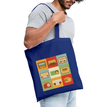 Lade das Bild in den Galerie-Viewer, Jutebeutel Vintage mit Radios - Royalblau