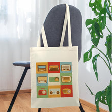 Lade das Bild in den Galerie-Viewer, Jutebeutel Vintage mit Radios - Natur