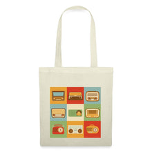 Lade das Bild in den Galerie-Viewer, Jutebeutel Vintage mit Radios - Natur