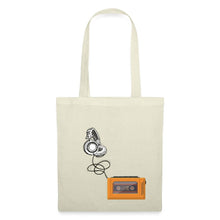 Lade das Bild in den Galerie-Viewer, Jutebeutel Vintage mit portablem Kassettenspieler - Natur