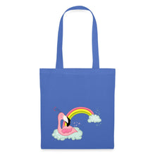 Lade das Bild in den Galerie-Viewer, Jutebeutel mit Flamingo und Regenbogen - Hellblau