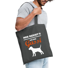 Lade das Bild in den Galerie-Viewer, Jutebeutel mit Hund: Mir reichts ich geh Gassi - Graphite