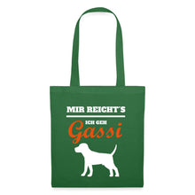 Lade das Bild in den Galerie-Viewer, Jutebeutel mit Hund: Mir reichts ich geh Gassi - Fichte