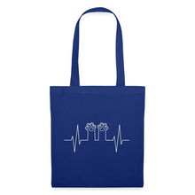 Lade das Bild in den Galerie-Viewer, Jutebeutel mit Katzenpfoten - Royalblau