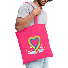 Lade das Bild in den Galerie-Viewer, Jutebeutel mit Regenbogen-Herz und Sternen - Azalea