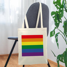 Lade das Bild in den Galerie-Viewer, Jutebeutel mit Regenbogenfarben - Natur
