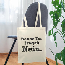Lade das Bild in den Galerie-Viewer, Jutebeutel mit Spruch: Bevor du fragst NEIN - Natur