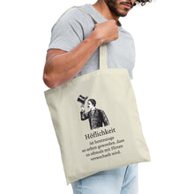 Lade das Bild in den Galerie-Viewer, Jutebeutel mit Spruch: Höflichkeit ist heutzutage so selten... - Natur