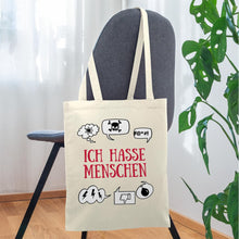 Lade das Bild in den Galerie-Viewer, Jutebeutel mit Spruch: Ich hasse Menschen - Natur