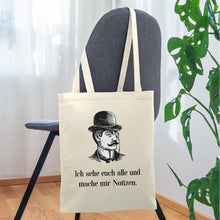 Lade das Bild in den Galerie-Viewer, Jutebeutel mit Spruch: Ich sehe euch alle und mache mir Notizen. - Natur