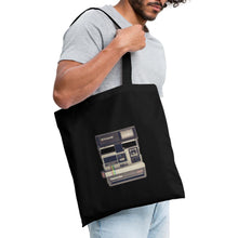 Lade das Bild in den Galerie-Viewer, Jutebeutel mit Vintage Kamera - Schwarz