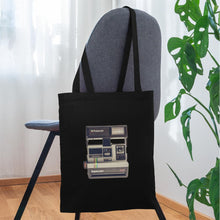 Lade das Bild in den Galerie-Viewer, Jutebeutel mit Vintage Kamera - Schwarz