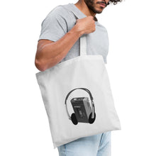 Lade das Bild in den Galerie-Viewer, Jutebeutel mit Vintage Player - Weiß