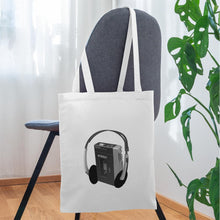 Lade das Bild in den Galerie-Viewer, Jutebeutel mit Vintage Player - Weiß