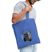 Lade das Bild in den Galerie-Viewer, Jutebeutel mit Vintage Player - Hellblau