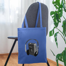 Lade das Bild in den Galerie-Viewer, Jutebeutel mit Vintage Player - Hellblau
