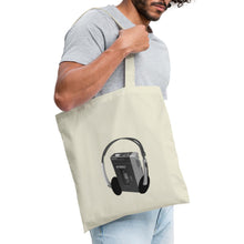 Lade das Bild in den Galerie-Viewer, Jutebeutel mit Vintage Player - Natur