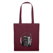 Lade das Bild in den Galerie-Viewer, Jutebeutel mit Vintage Player - Burgunderrot