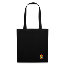Lade das Bild in den Galerie-Viewer, Jutebeutel mit kleinem Regenbogen - Schwarz