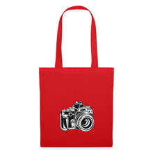 Lade das Bild in den Galerie-Viewer, Retro Jutebeutel mit Spiegelreflex-Kamera - Rot