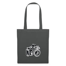 Lade das Bild in den Galerie-Viewer, Retro Jutebeutel mit Spiegelreflex-Kamera - Graphite