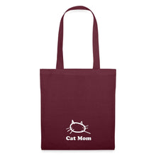 Lade das Bild in den Galerie-Viewer, Stoffbeutel Cat Mom - Burgunderrot