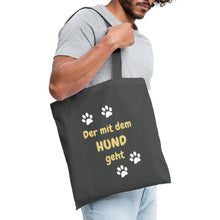 Lade das Bild in den Galerie-Viewer, Stoffbeutel: Der mit dem Hund geht - Graphite