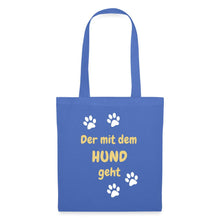 Lade das Bild in den Galerie-Viewer, Stoffbeutel: Der mit dem Hund geht - Hellblau