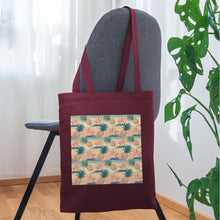 Lade das Bild in den Galerie-Viewer, Stoffbeutel - Design PINAPPLE - Burgunderrot