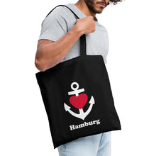Lade das Bild in den Galerie-Viewer, Stoffbeutel: Hamburg - Schwarz