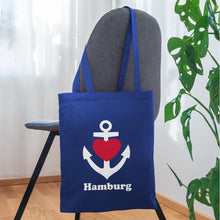 Lade das Bild in den Galerie-Viewer, Stoffbeutel: Hamburg - Royalblau