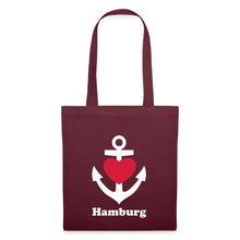 Lade das Bild in den Galerie-Viewer, Stoffbeutel: Hamburg - Burgunderrot