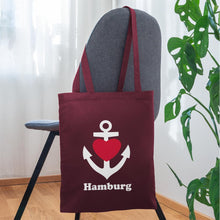 Lade das Bild in den Galerie-Viewer, Stoffbeutel: Hamburg - Burgunderrot