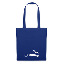 Lade das Bild in den Galerie-Viewer, Stoffbeutel: Hamburg mit Möwe - Royalblau