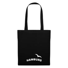 Lade das Bild in den Galerie-Viewer, Stoffbeutel: Hamburg mit Möwe - Schwarz