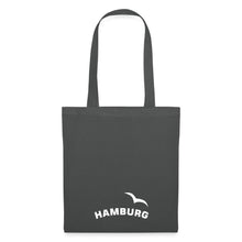 Lade das Bild in den Galerie-Viewer, Stoffbeutel: Hamburg mit Möwe - Graphite