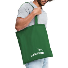 Lade das Bild in den Galerie-Viewer, Stoffbeutel: Hamburg mit Möwe - Fichte