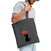 Lade das Bild in den Galerie-Viewer, Stoffbeutel Katzenliebe - Graphite