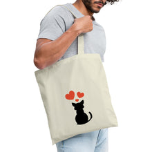 Lade das Bild in den Galerie-Viewer, Stoffbeutel Katzenliebe - Natur