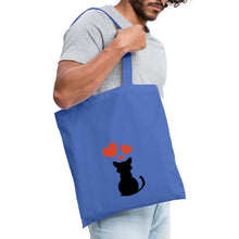 Lade das Bild in den Galerie-Viewer, Stoffbeutel Katzenliebe - Hellblau