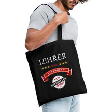 Lade das Bild in den Galerie-Viewer, Stoffbeutel: Lehrer weil Superheld kein offizieller Beruf ist - Schwarz