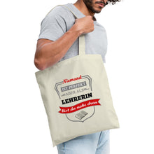 Lade das Bild in den Galerie-Viewer, Stoffbeutel: Niemand ist perfekt aber als Lehrerin bist du nahe dran - Natur