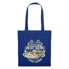 Lade das Bild in den Galerie-Viewer, Stoffbeutel Rockabilly Hot Rod - Royalblau