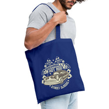 Lade das Bild in den Galerie-Viewer, Stoffbeutel Rockabilly Hot Rod - Royalblau