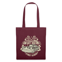 Lade das Bild in den Galerie-Viewer, Stoffbeutel Rockabilly Hot Rod - Burgunderrot
