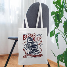 Lade das Bild in den Galerie-Viewer, Stoffbeutel Vintage Classic Barber Shop - Weiß